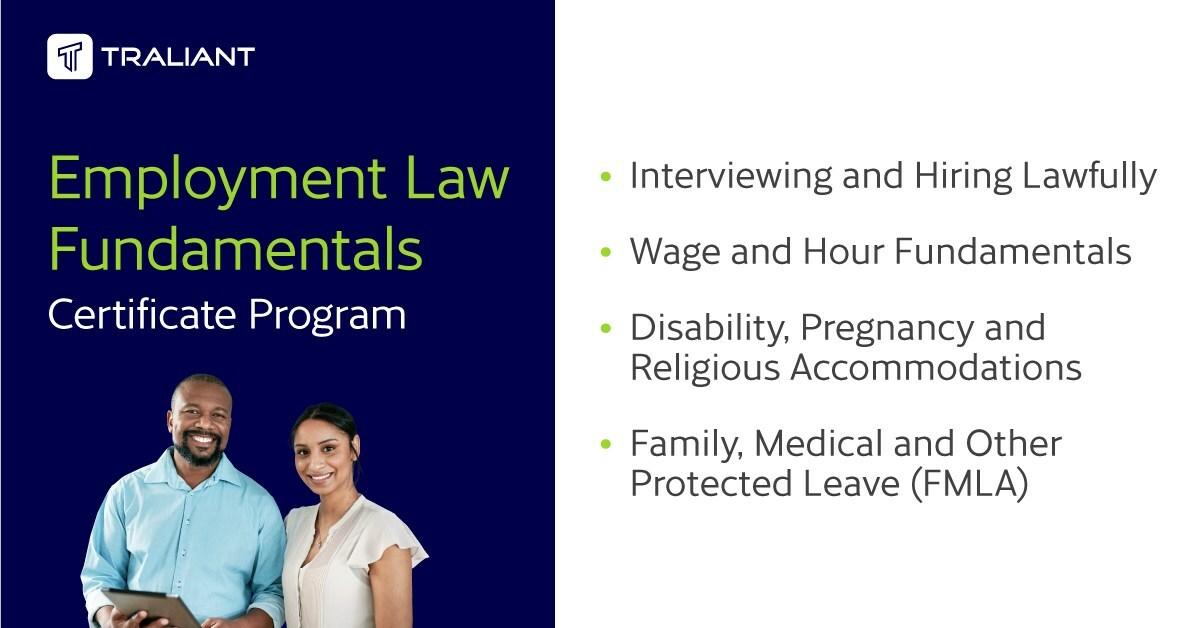 Traliant Announces New Employment Law Fundamentals Certificate Program